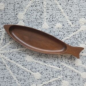 Vintage Wooden Fish Tray for Nuts Or Candies